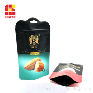 Shaped Plastic Stand Up Pouch untuk Pembungkusan Kacang